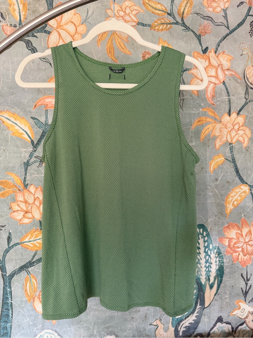Oiselle Green Textured Performance Tank Top Size 10 Athletic Running